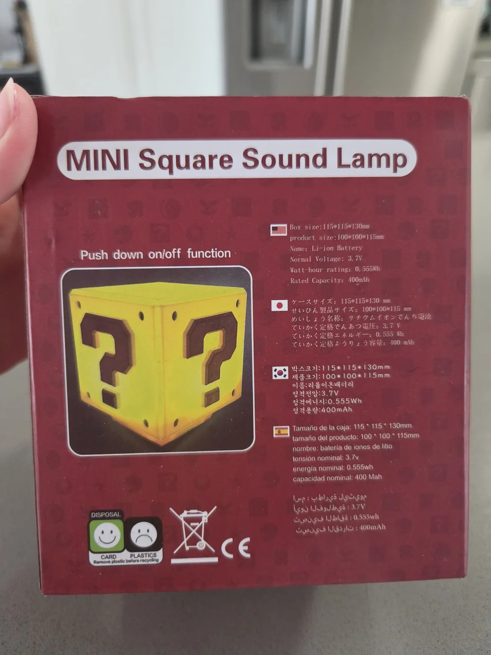 Amazon Yellow Question Block Mini Sound Lamp